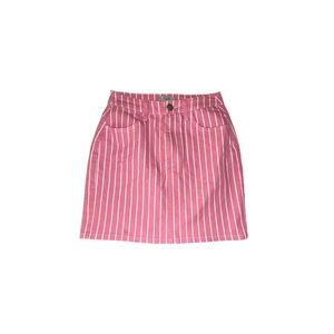 VICTOR GLEMAUD X TARGET Pinstripe High-Rise Mini Jean Skirt in Pink - Size 0 EUC